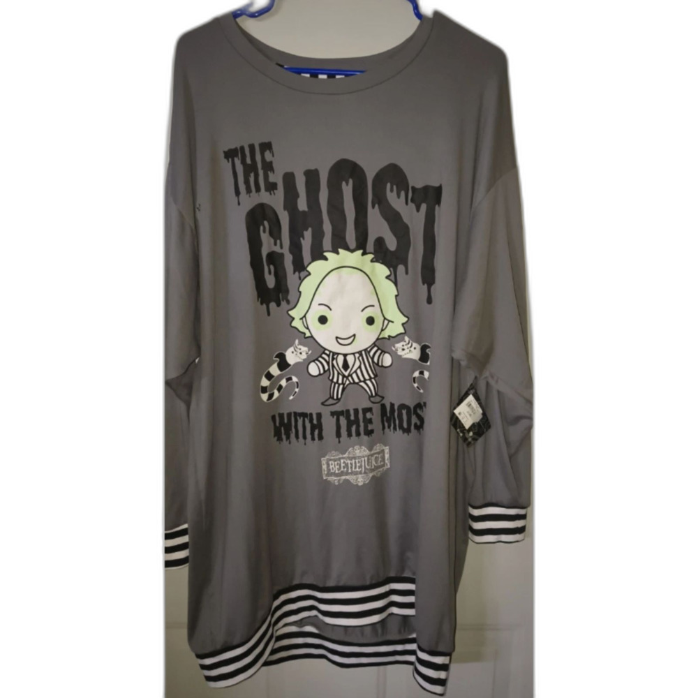 Warner Bros. Beetlejuice Women's Sleepshirt Quiet Shade Large 12-14